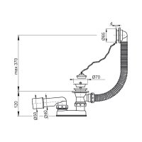 Alcaplast vanový sifon, A501