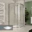 Mereo Sprchový set z Kory Lite, čtvrtkruh, 90 cm, chrom ALU, sklo Čiré a vaničky z litého mramoru