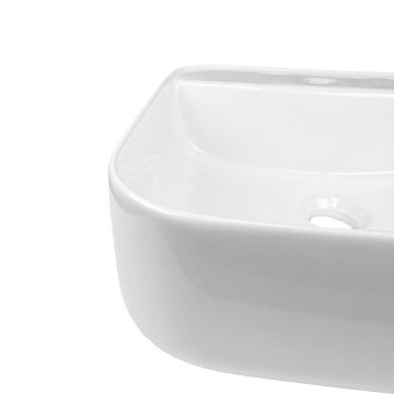 Mereo Umyvadlo na desku bez přepadu, Lota, 390x390x140 mm, keramické