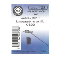 Sada válečků 8x10 k mosaznému ventilu, č. 138