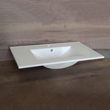Nábytkové umyvadlo SLIM, 81x47x16 cm, keramické, bílé
