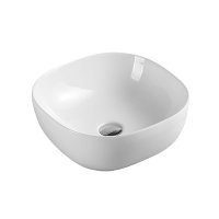 Mereo Umyvadlo na desku bez přepadu, 410x410x150 mm, čtvercové, keramické - pro zaslání balíkem