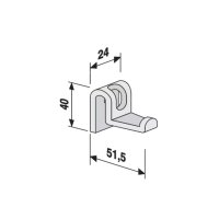 Háčky pro umyvadlo Multiset, antracit, 4 ks