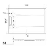 Mereo Obdélníková sprchová vanička s hran. krytem sifonu, včetně sif., bez nožiček, litý mramor