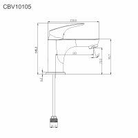 Mereo Umyvadlová stojánková baterie Eve s bidetovou sprchou