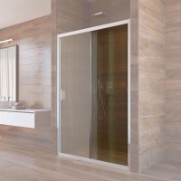 Mereo Pevný díl s profilem a těsněním pro CK80402K, 100x190 cm, sklo Point, chrom ALU