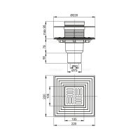Alcaplast vpusť podlahová APV4344, spodní