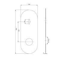 Mereo Kryt oválný pro podomítkovou baterii s ramínkem, 26x10 cm