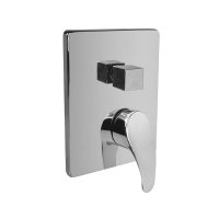 Mereo Sprchová podomítková baterie s trojcestným přepínačem, Sonáta, Mbox, hranatý kryt, chrom