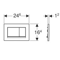Geberit Sigma30 ovládací tlačítko, bílé, 115.883.KJ.1