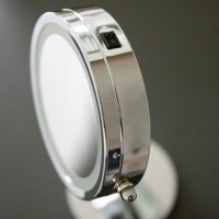 Daisy kosmetické zrcátko na postavení LED, Ø 150mm, oboustranné, chrom