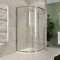 Mereo Sprchový set z Kory Lite, čtvrtkruh, 90 cm, chrom ALU, sklo Čiré a nízké SMC vaničky