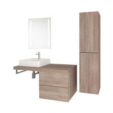 Mereo Umyvadlo na desku i zavěšení s přepadem, 600x430x125 mm, keramické - pro zaslání na paletě