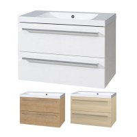 Mereo Bino, koupelnová skříňka s umyvadlem z litého mramoru 61 cm