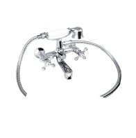 Mereo Vanová nástěnná baterie, Retro Viktorie, 150 mm, s příslušenstvím, chrom