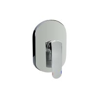 Mereo Sprchová podomítková baterie bez přepínače, Mada, Mbox, oválný kryt, chrom