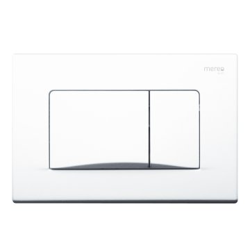 Mereo WC set - Rimless WC hranaté, modul pro zazdění, bílé hranaté tlačítko