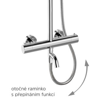 Mereo Termostatická nástěnná vanová baterie se sprchovou soupravou bez přísl. (talíř, sprcha, hadice)