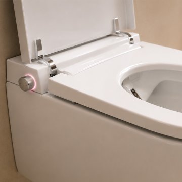 Mereo WC s integrovaným elektronickým bidetem, RIMLESS, 592x380x430 cm, keramické, vč. sedátka