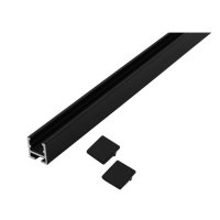 Mereo Spodní černá ALU lišta pro CK1060xHB, vč. 2 ks krytek, délka 150 cm, černý ALU