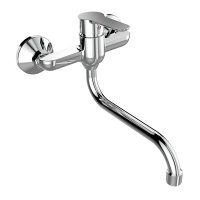 Mereo Dřezová nástěnná baterie, Zuna, s ramínkem trubkovým ø 18 mm - 200 mm, chrom