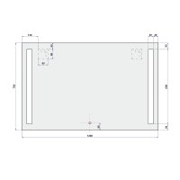 Mereo Zrcadlo 120x70 cm s LED osvětlením