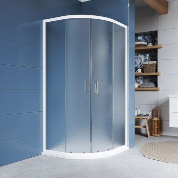 Mereo Sprchový kout, Kora, čtvrtkruh, R550, bílý ALU, sklo Grape