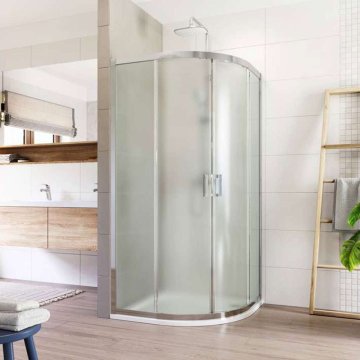 Mereo Sprchový kout, LIMA, čtvrtkruh, chrom ALU, sklo Point