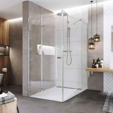 Mereo Novea sprchový kout, obdélník, levé dveře a pevný díl, sklo Čiré