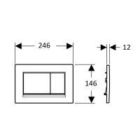 Geberit Sigma30 ovládací tlačítko, černé, 115.883.16.1