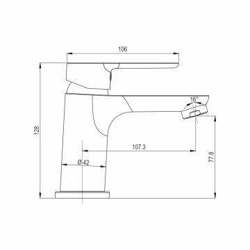 Getmi umyvadlová stojánková baterie s clic-clacem, chrom