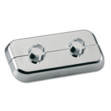 Optima dvojitá krytka potrubí, 15-16 mm, chrom