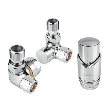 Sada na otopná tělesa, rohová, chrom, ZTO30CR