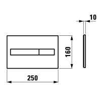 Laufen ovládací tlačítko AW1, Dual Flush, bílé, 8.9566.1.000.000.1