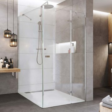 Mereo Novea sprchový kout, obdélník, pravé dveře a pevný díl, chrom ALU, sklo Čiré