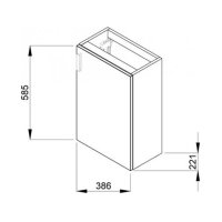 Jika Petit skříňka s umyvadlem, bílá, H4535111753001