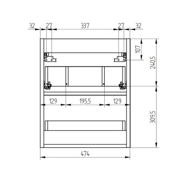 Mereo Leny, koupelnová skříňka s keramickým umyvadlem 50 cm, bílá  - aktuální náhradou je produkt CN810N