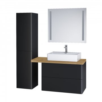 Mereo Siena, koupelnová skříňka s umyvadlem z litého mramoru 101 cm, pro 2 baterie