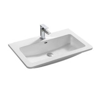 Mereo Nábytkové  umyvadlo, 81x46,5x16 cm, litý mramor, bílé