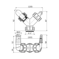 Alcaplast dvojité kolínko s klapkami, P149Z