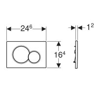 Geberit Sigma20 ovládací tlačítko, chrom, 115.882.KH.1
