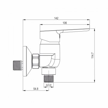 Mereo Sprchový set: Nástěnná sprchová baterie 100 mm, se sprch. soupravou, talířovou a ruční sprchou