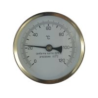 Klum Teploměr bimetalový 0 - 120 °C, zadní vývod 1/2"