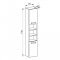 Mereo Leny, koupelnová skříňka vysoká 170 cm, bílá, levá