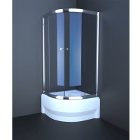 Sprchový kout, Anima, čtvrtkruh, 90 cm, R550, chrom, sklo Grape