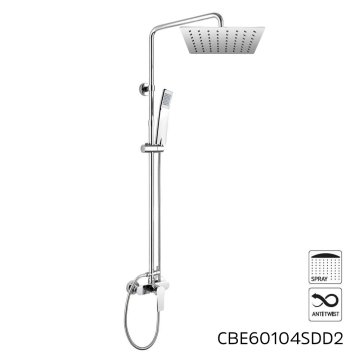 Mereo Sprchová baterie s talířovou hranatou slim sprchou 250x250 mm, nerez
