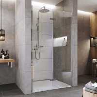 Mereo Sprchové dveře, Novea, chrom ALU, sklo Čiré, pravé provedení