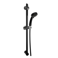 Sprchová souprava s nastavitelnou roztečí otvorů, černá, KIT602,5