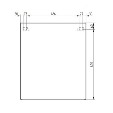 Mereo Aira koupelnová galerka 60 cm, zrcadlová skříňka, dub Halifax