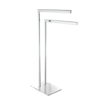 Optima Glass držák ručníků, chrom/bílá